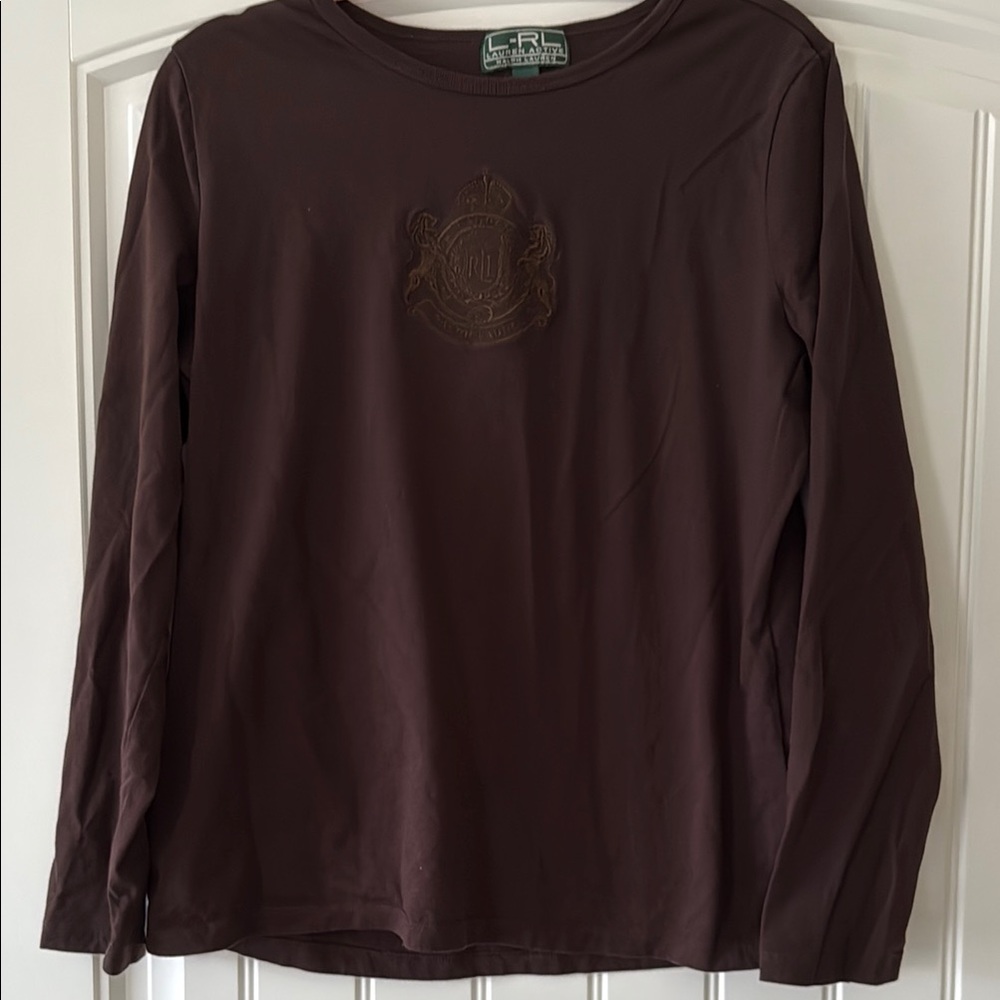 Vintage Ralph Lauren Active long sleeve Chocolate Top